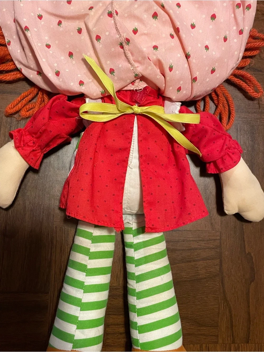 Vintage 80s Strawberry Shortcake Doll by Kenner. 18-Inches Stuffed Plush RagDoll